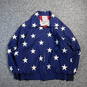 Vintage Kim Baker Design Stars Stripes Reversible Patriotic America Jacket M